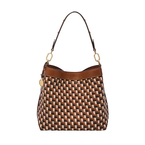 Fossil Jessie Shoulder Bag, Neutral Woven Large