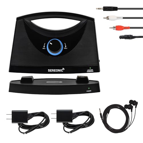 SEREONIC PRO Soundbox: Top-Grade Wireless TV Speakers for Smart TV, Optimal TV Speaker, Prime Wireless Speakers for TV, Enhancing Speakers for TV Sound for Hard of Hearing (Black)