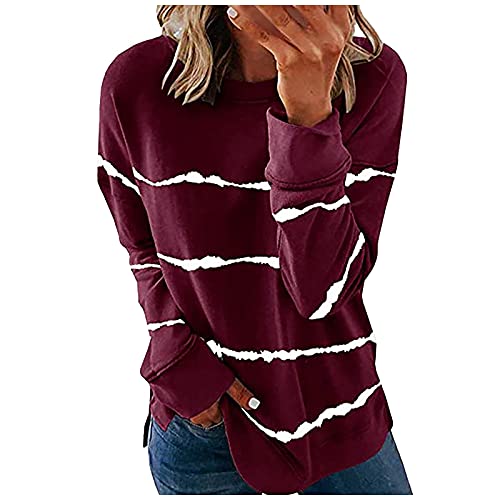 Women t Shirts Casual Teacher Outfits for Women red Shirts for Women Tops for Women Casual Fall Color Block Tops for Women Flannels Youth Compression Shirt Women Scrubs (Wine Small)