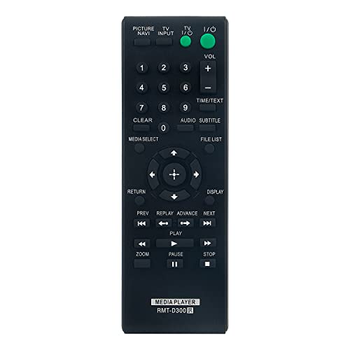 Allimity RMT-D300 Replaced Remote Control Fit for Sony Network Media Streaming Player 148907111 148990712 RMT-D301 RMT-D300 SMP-U10 RMT-D302 SMP-N200 SMP-NX20 SMP-N100C