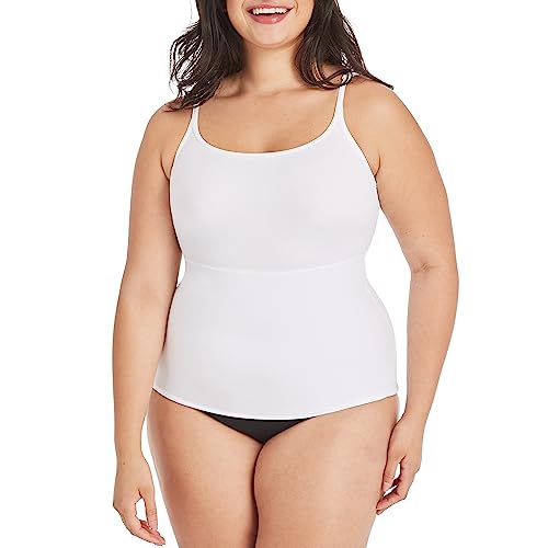 Maidenform womens Long Length Camisole Fl3266 shapewear tops, White, Large US