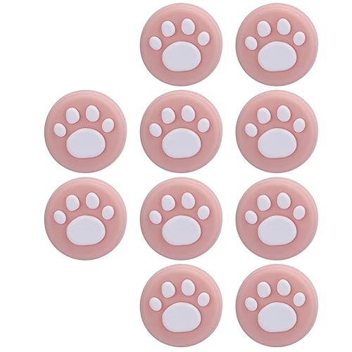 Cat Paw Thumb Grips Cover, Unique Style Strong Wear Resistance Repeatedly ed Cat Paw Joystick for Switch Lite(Foundation White Claw)