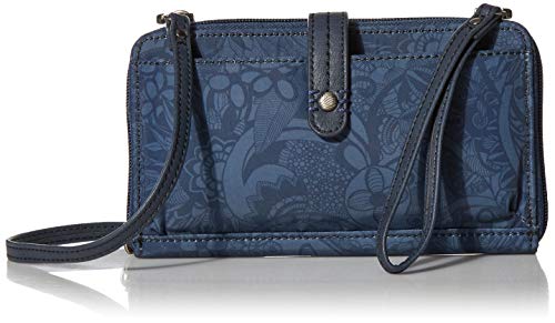 Sakroots Artist Circle Smartphone Crossbody in Eco Twill, Detachable Wristlet Strap, Indigo Spirit Desert