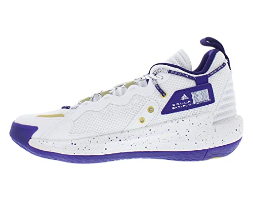 adidas Sm Dame 7 Extply Unisex Shoes Size 9.5, Color: White/Purple