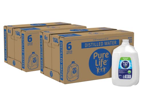 Pure Life Distilled Water (1 Gallon Bottles - 2 Cases of 6 (12 Gallons))