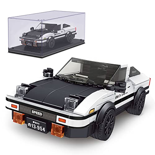 Mould King AE86 Initial D Car Models Building Toys with Clear Display Case, 27013 Collectible Model Car Kits Building Blocks, Speed Racing Car Models Toy Cars for Kids Age 8+ Adults(399 PCS)