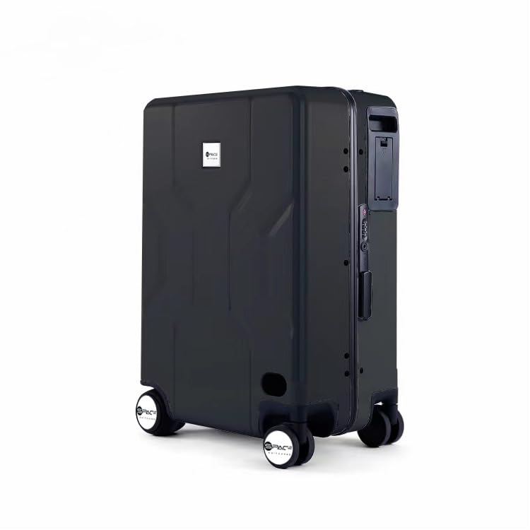 Smart Auto Follow Rideable Suitcase 33L, Lightweight Electric Luggage Scooter For Travel With Digital Lock, Waterproof And Lightweight