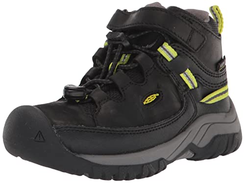 KEEN Targhee Mid Height Waterproof Hiking Boots, Dark Earth/Forest Night, 8 US Unisex Little Kid