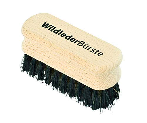 REDECKER Brass Wire and Natural Pig Bristle Suede Brush with Untreated Beechwood Handle, 3-1/2-Inches