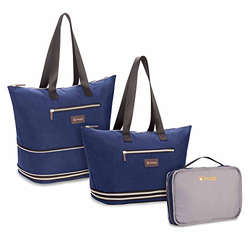 biaggi ZipSak Boost! Convertible Carryall - TSA Approved, Durable Handbag to Travel Tote for Work & Weekend Blue