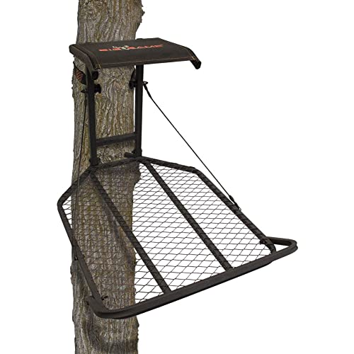 Big Game Captain XL Fixed Position Whitetail Deer Elk Mule Above Hunting Outdoors Flex-Tek Seat 1-Person Hang-On Tree Stand