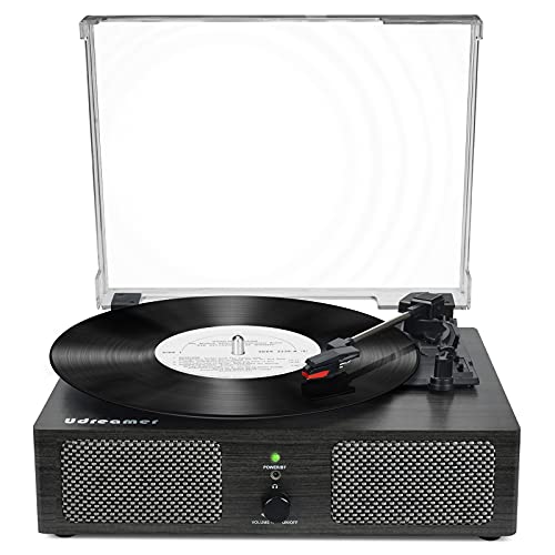 Vinyl Record Player Wireless Turntable with Built-in Speakers and USB Belt-Driven Vintage Phonograph Record Player 3 Speed for Entertainment and Home Decoration