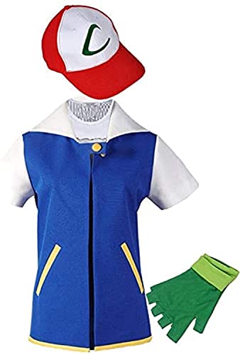 Ruichangxin Adult Kids Cosplay Costume Jacket Gloves Hat Set Trainer Halloween Hoodie Blue