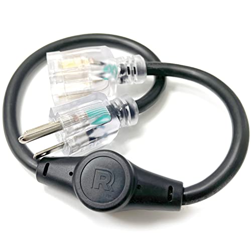 ThermaCord 120V Thermostat Outlet for Heat Cable Controller | Perfect Outdoor-Rated Heat Cord | Easily Fit to Any Outdoor Thermostat Plug Outlet | Automatically Turns Cable On and Off | 16” Long