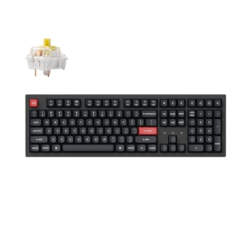 Keychron K10 Pro Wireless Custom Mechanical Keyboard, QMK/VIA Programmable Full-Size Layout Bluetooth/Wired White Backlight Compatible with Mac Windows Linux