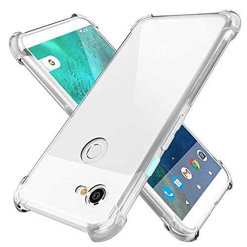 for Google Pixel 3 Clear Shockproof Case with 4 Reinforced Corners Heavy Duty Protection Flexible Soft Slim Silicone Rubber Bumper Pixel3 Protective Case Cover