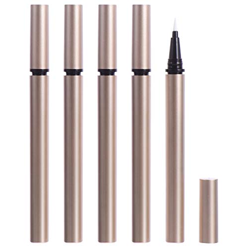 Lurrose 5Pcs 1ML Empty Eyeliner Pen Tube Refillable Liquid Eyeliner Container DIY Bottle