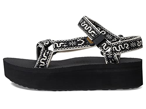 Teva Women's Flatform Universal Sandal, Bandana Black/Birch, 7
