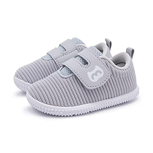 Baby Shoes Baby Walking Shoes Girls Boys Sneakers Infant Shoes 6 9 12 18 24 Months Grey Size Toddler