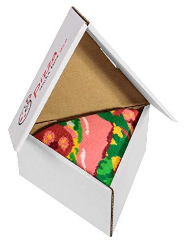 PIZZA SOCKS BOX Italian 1 pair Cotton Socks Made In Europe size Man Funny Gift!