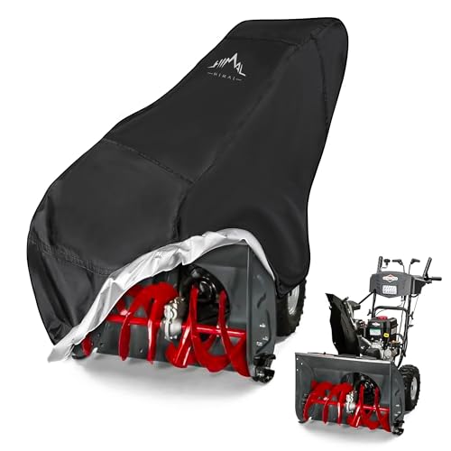 Himal Snow Thrower Cover-Heavy Duty Polyester,Waterproof,UV Protection,Universal Size for Most Electric Two Stage Snow Blowers 47' L x 32' W x 40' H (L)