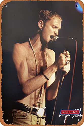 Metal sign Alice In Chains Layne Staley On Stage 2005 Poster Metal Sign Wall Decor Garage Shop Bar Living Room Wall Art Tin Sign 8 X 12 Inch
