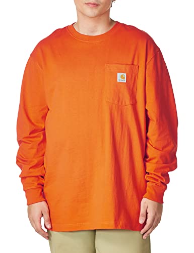 Carhartt Men's Loose Fit Heavyweight Long-Sleeve Pocket T-Shirt (Closeout), Orange, XX-LargeLarge