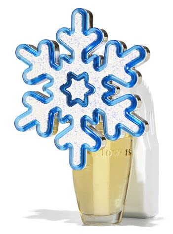 White Barn BBW Bath and Body Works NEON Snowflake NIGHTLIGHT Wallflowers Fragrance Plug Blue