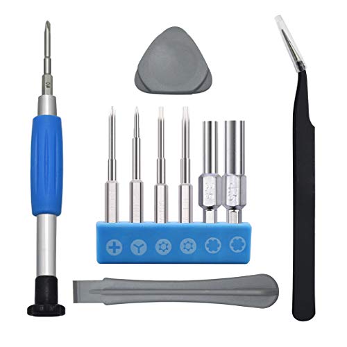 TOMSIN T8/T6 Screwdriver Set for Xbox One Controller/for Nintendo Switch Joy-con/PS4/DS/DS Lite/Wii/GBA Controller, Triwing & Phillips Screwdrivers Pry Opening Repair Tool Kit