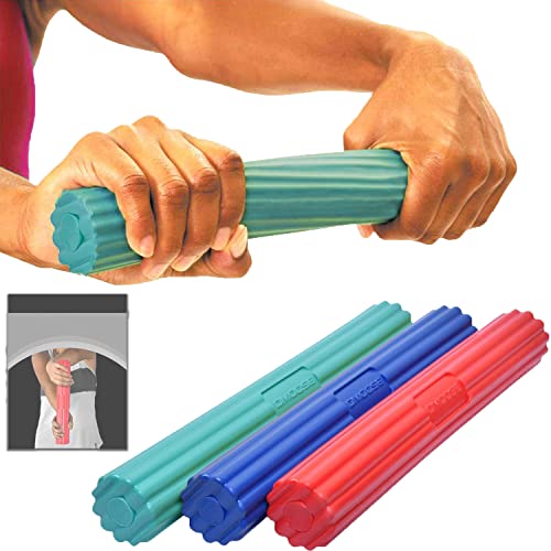 DMOOSE FITNESS Flex Bar (3 in 1-Red, Green & Blue)