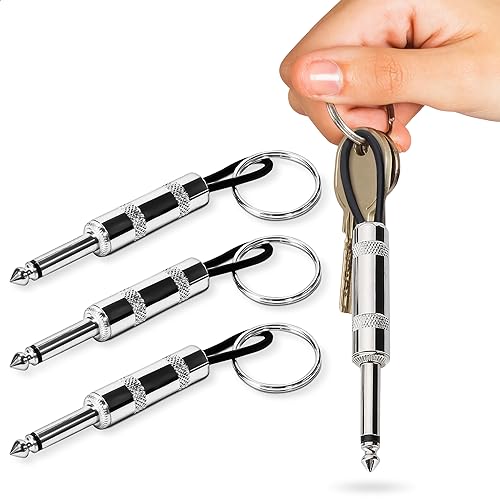4Pcs Guitar Plug Key Ring Holder for Wall - Unique Keychains Guitar Wall Mount Metal Keychain Ring Holder Audio keychain men - Car Key Holder Wall Mount Marshall Amp Key Holder for Wall Organizer