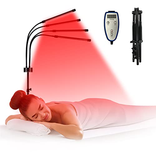Shyineyou Red Light Therapy Device 80LEDs Infrared Light Therapy with Stand(15'-60'),660nm ＆850nm Deep Red Light Therapy for Face,Body,Pain,Skin