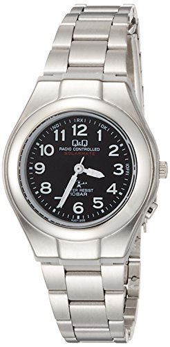 CITIZEN Q & Q watches radio clock solar analog 10 ATM water resistant bracelet black HJ01-205 Ladies