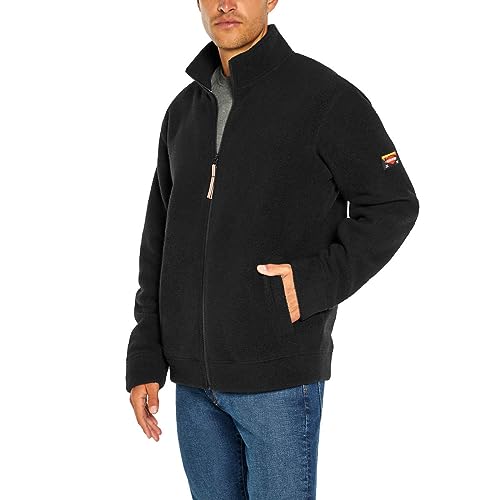 Orvis Men’s Full Zip Heavyweight Fleece Jacket (XX-LARGE, BLACK)