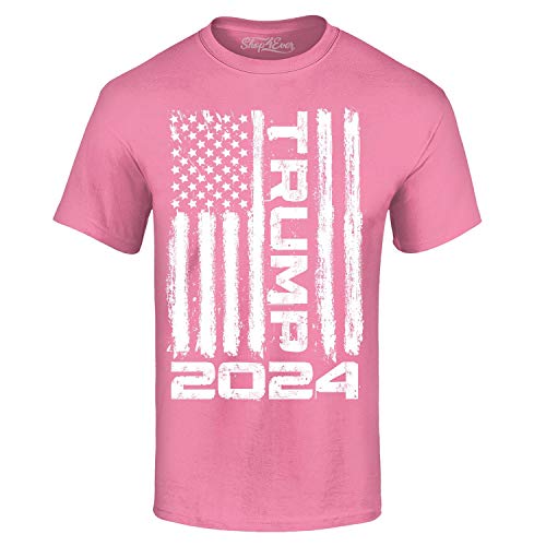 shop4ever Trump Flag 2024 T-Shirt Medium Azalea Pink 0