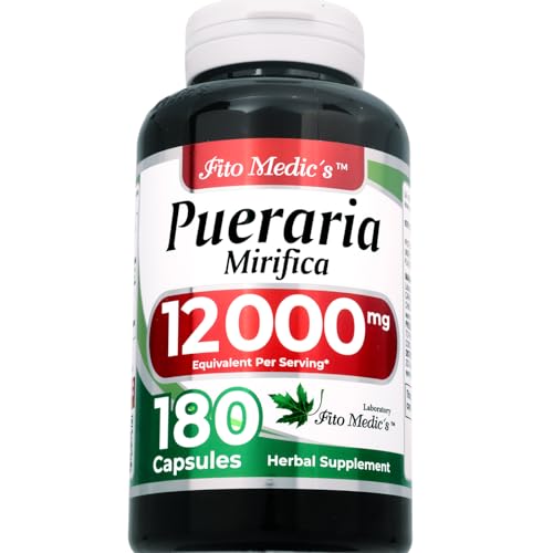 FITO MEDIC'S Lab | pueraria mirifica |180 Capsules | 12000 mg | pueraria mirifica Capsules | Supplement for Women | Concentrate Extract | Ultra high Absorption.