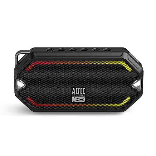 Altec Lansing - HydraMini Wireless Bluetooth Speaker, IP67 Waterproof USB C Rechargeable Battery with 6 Hours Playtime, Compact, Shockproof, Snowproof, Everything Proof (Black)