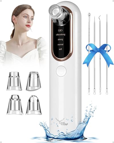Blackhead Remover Vacuum Yccu Pore Vacuum Blackhead Extractor Professional Acne Comedone Extractor Tool Kits USB Rechargeable Electric Pore Extractor for Removing Blackhead,Pimple,Grease,Whitehead