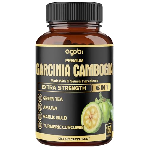 Premium Garcinia Cambogia Capsules - with Green Tea, Arjuna, Garlic, Turmeric, Black Pepper - Body Health & Immune Support Supplement - 1 Pack 150 Caps for 5 Months