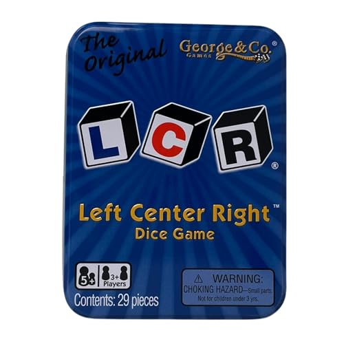 LCR Left Center Right Dice Game - Blue Tin