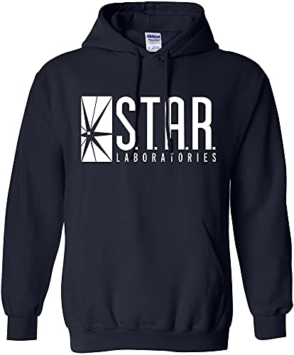 New York Fashion Police Star Labs Hoodie Star Laboratories Hooded Sweashirt Gift Navy M