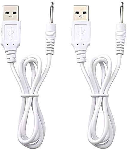 VibeMax (2 Pack) Fast Charging Replacement USB Cable | DC Charger Cord - 2 Ft - 2.5mm
