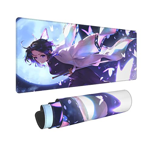 Large Gaming Mouse Pad, Non-Slip Extended Gaming Mouse Mat, Gaming Keyboard Pad with Durable Stitched Edges and Long Rubber Base, for Game Office Home 11.8x31.5in