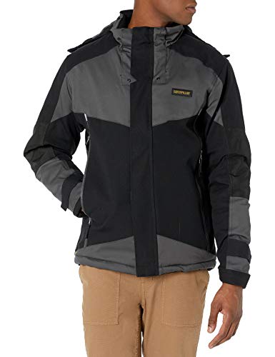 Caterpillar mens Caterpillar Triton Insulated Waterproof Jacket Work Utility Outerwear, Black, Large US