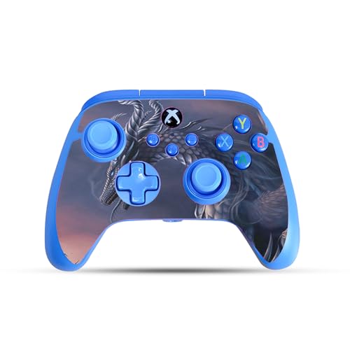 Gaming Skin Compatible with PowerA Xbox Series X|S Enhanced Wired Controller - Dragon Fantasy - Premium 3M Vinyl Protective Wrap Decal Cover - Easy to Apply | Crafted in The USA by MightySkins