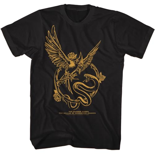 The Hunger Games Movie The Ballad of Songbirds & Snakes Boss Fight Adult Short Sleeve T Shirt Graphic Tee Black