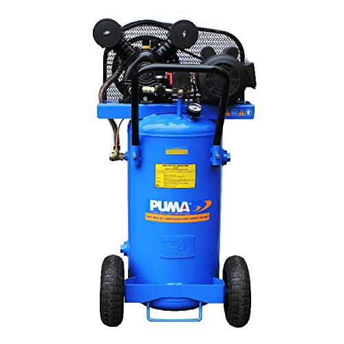 Puma Oil-Lube Belt Drive Single-Stage Portable Air Compressors - 2 HP, 20-Gallon, Vertical, 5.5 CFM, Model# PK5020VP