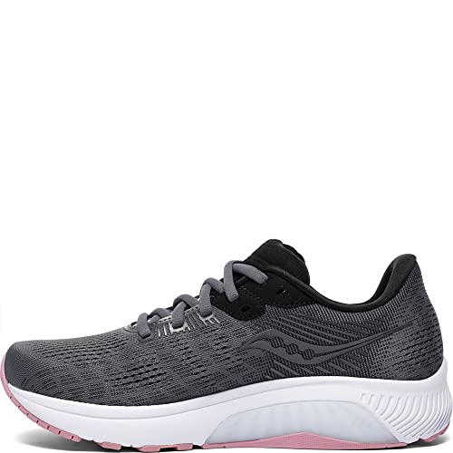 Saucony Women's Guide 14, Charcoal/Rose, 8.5 Medium