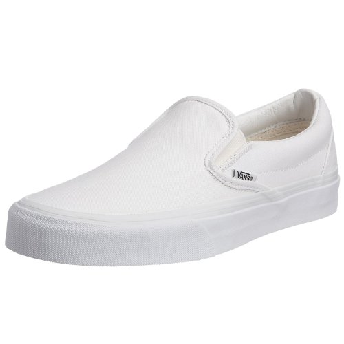 Vans Unisex Classic Slip-On True White 8.5 B(M) US Women / 7 D(M) US Men