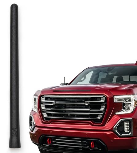 AntennaMastsRus - Short Rubber Antenna fits GMC Sierra 1500 (2006-2025) - The Original 6 3/4 Inch Accessories - Car Wash Proof - Internal Copper Coil
